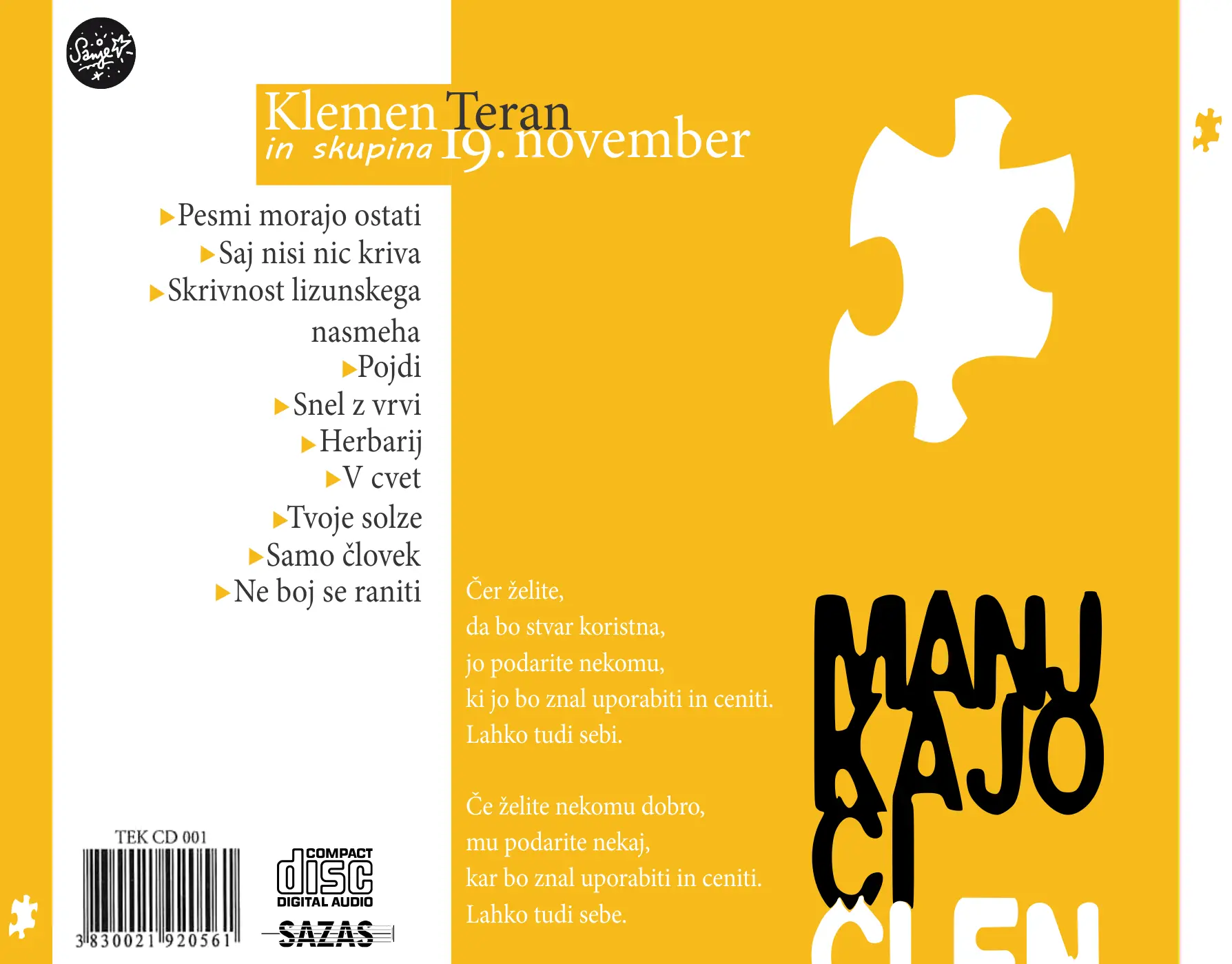 Manjkajoči člen – ovitek 18 od 19