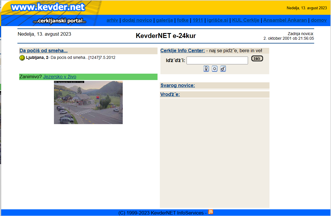 Spletna stran kevder