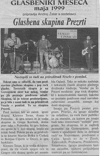 Članek v časopisu Gorenjski glas