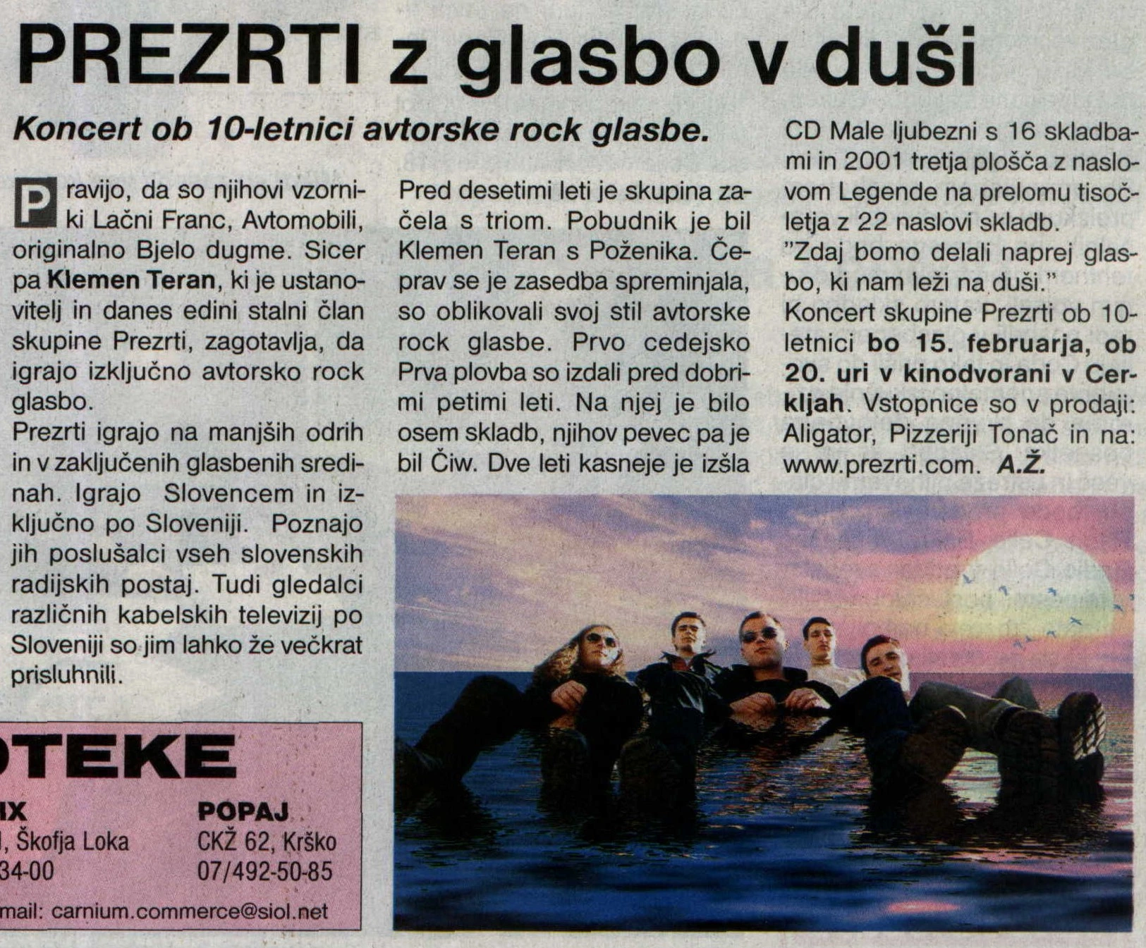 Članek v časopisu TV Okno