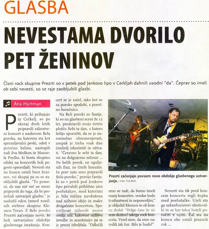 Članek v časopisu Gorenjski glas